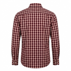 Five Four Red Navy & Gold Multi-Plaid Long Sleeve Shirt - Red / Navy / Gold / Size Large