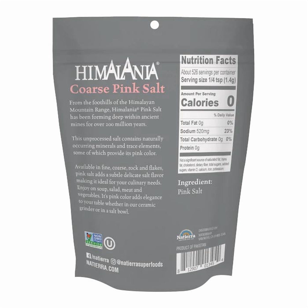 Natierra Himalania® Coarse Himalayan Pink Salt – 26 oz (737g), 3-Pack