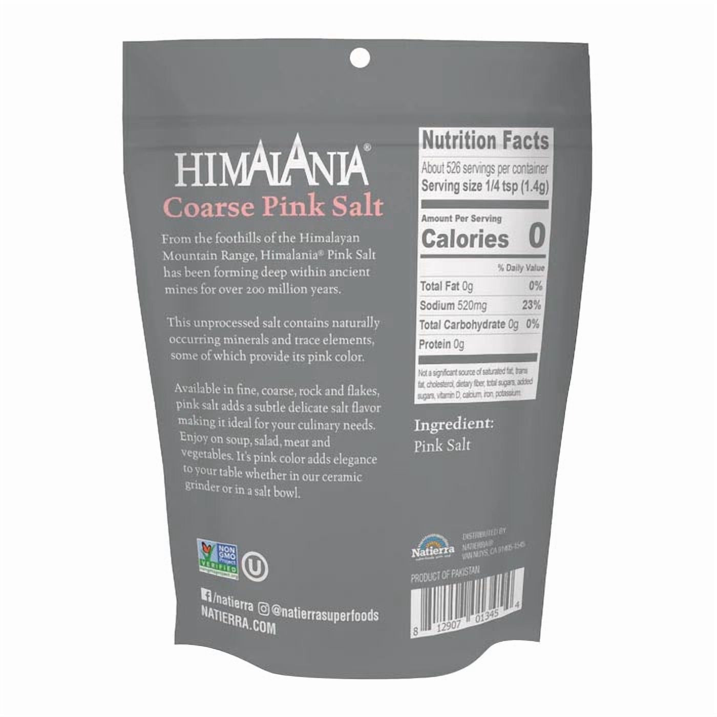 Natierra Himalania® Coarse Himalayan Pink Salt – 26 oz (737g)