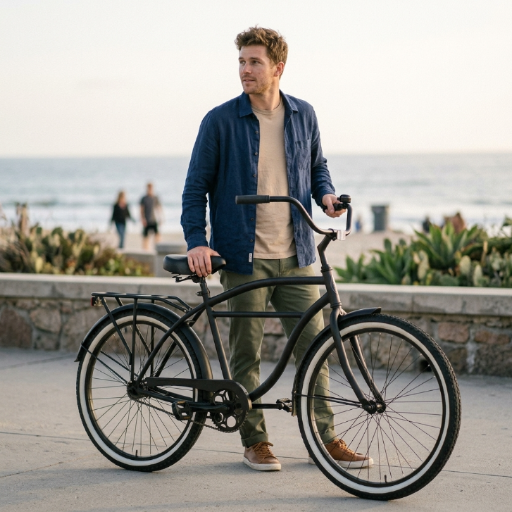 sixthreezero Around the Block Cruiser Bike - Matte Black