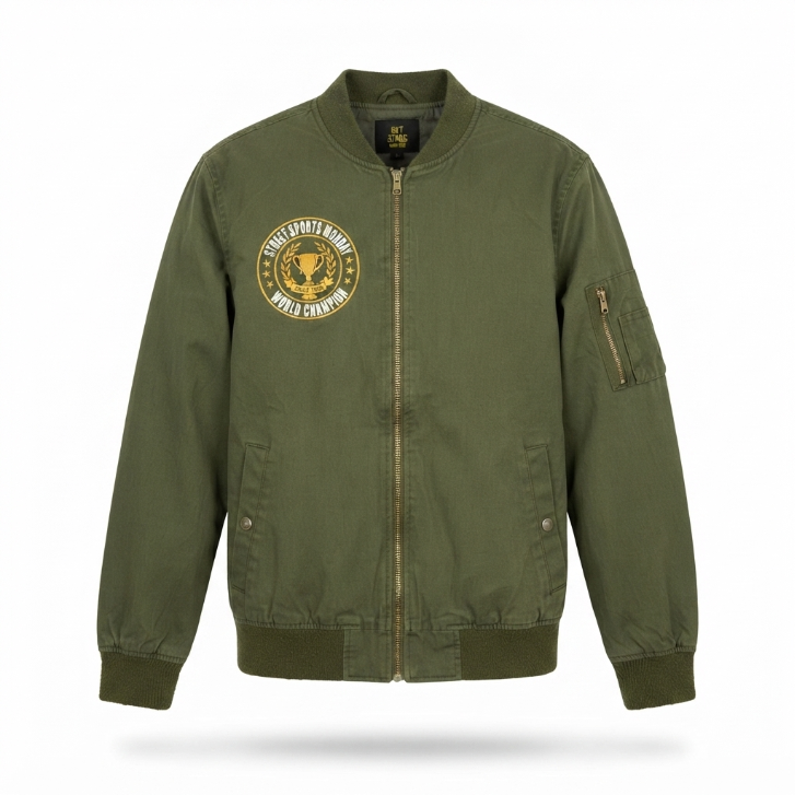 Five Four x Diet Starts Monday Olive Graphic Bomber Jacket
