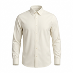 Five Four Solid Off-White Long Sleeve Shirt - Off-White / Size Large