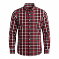 Five Four Red Black & White Plaid Long Sleeve Shirt - Red / Black / Size Large