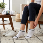 HOT FEET 8 Pack No Show Socks for Women, Thin Low Cut Ankle Socks - Size 4-10 (White)