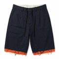 Five Four x Nick Wooster Pinstripe Raw-Hem Shorts