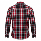 Five Four Red Black & White Plaid Long Sleeve Shirt - Red / Black / Size Large