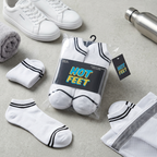 HOT FEET 8 Pack No Show Socks for Women, Thin Low Cut Ankle Socks - Size 4-10 (White)
