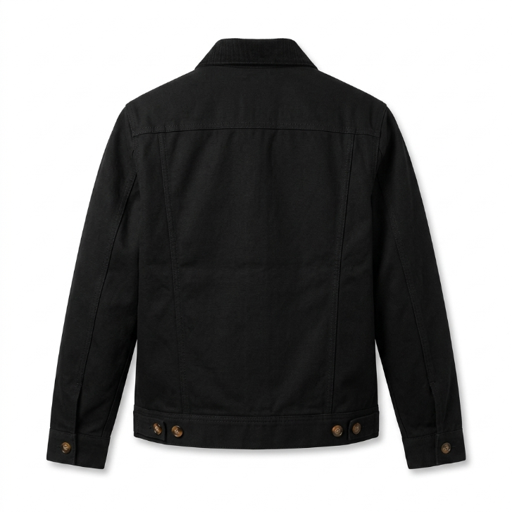 Five Four Cotton Canvas Workwear Jacket Black