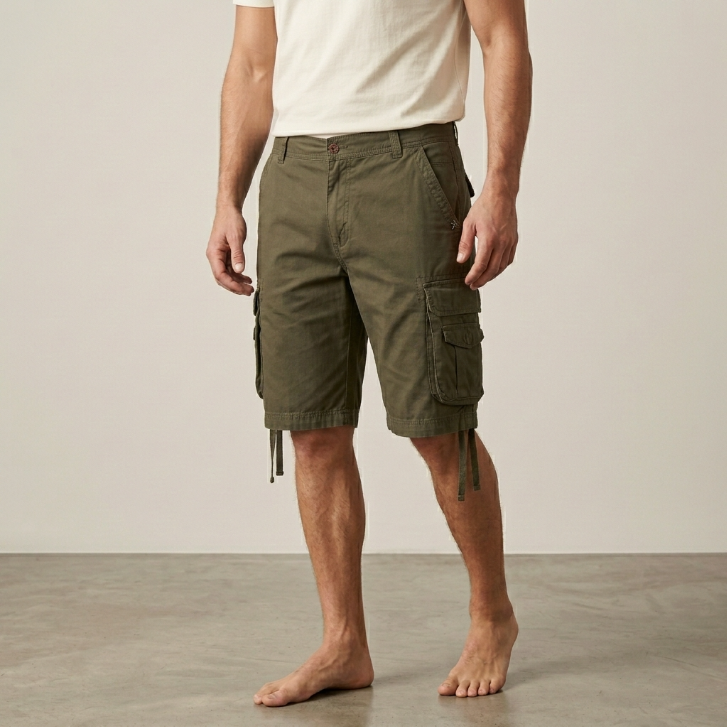 Five Four Olive Drawstring Cargo Shorts