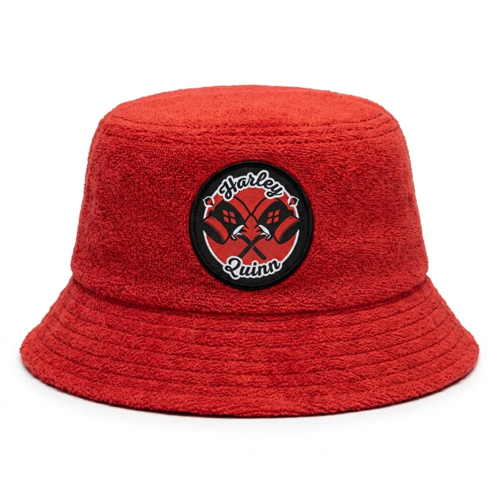 Harley Quinn Terry Cloth Reversible Bucket Hat
