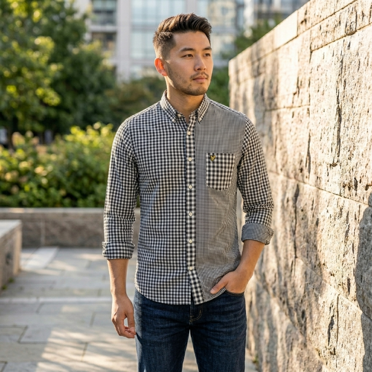 Five Four x Mark McNairy Gingham Colorblock Shirt