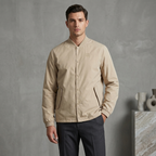 Grand AC Tan Beige Snap Button Lightweight Jacket