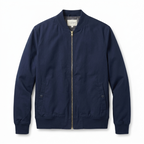 Five Four Navy Blue Zip-Up Bomber Jacket