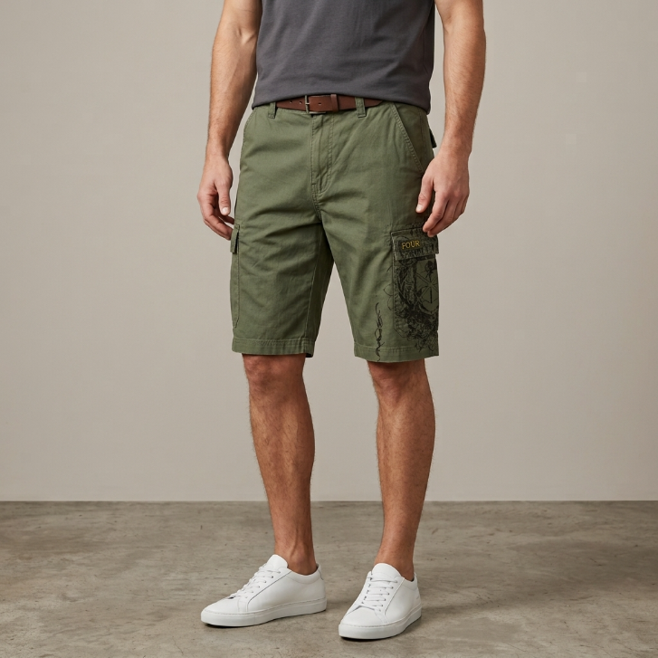 Five Four Olive Cargo Shorts