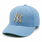 NY Yankees Light Blue Fitted Cap