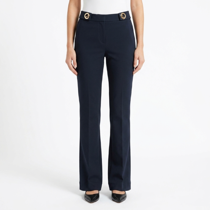 Derek Lam 10 Crosby Black Gold Buckle Ankle Pants Size 0