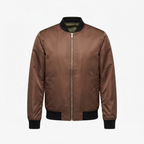 Five Four Brown Zip-Up Bomber Jacket