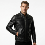 Theory Leather Moto Jacket - Black