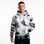 Xcarla Tie-Dye Pullover Hoodie - Black & White