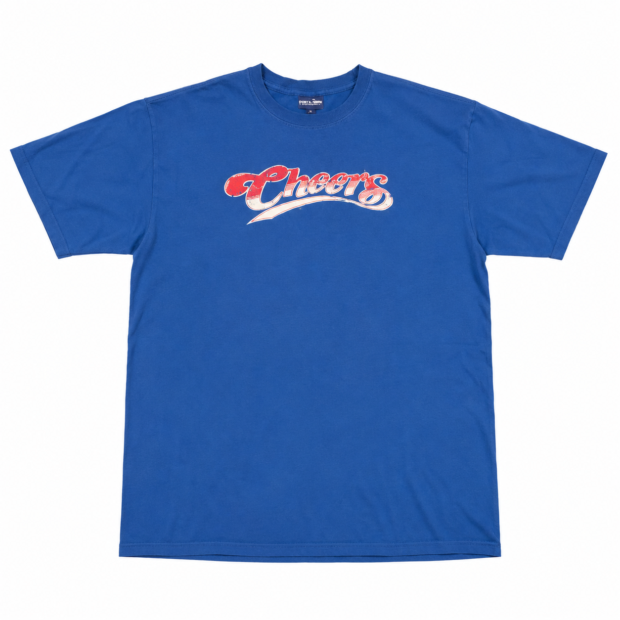 Hanes Beefy-T Cheers Logo Graphic T-Shirt - Blue
