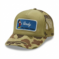 Vintage Camo Trucker Cap with Name Patch