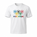 Five Four Olympic Rings Logo Graphic T-Shirt White