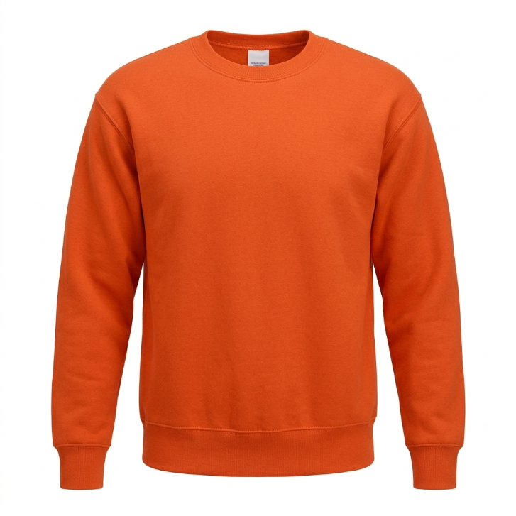 Pre-Shrunk Crewneck Sweatshirt in Orange