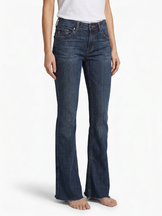 AG Adriano Goldschmied Dark Wash Raw Hem Flare Jeans Size 28/REGULAR