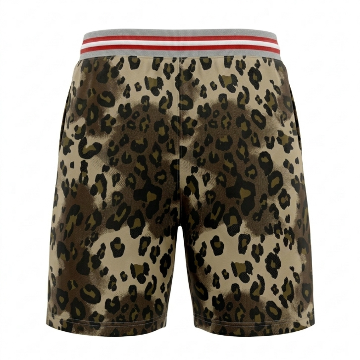 Five Four x Nick Wooster Leopard Print Sweat Shorts