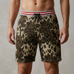 Five Four x Nick Wooster Leopard Print Sweat Shorts