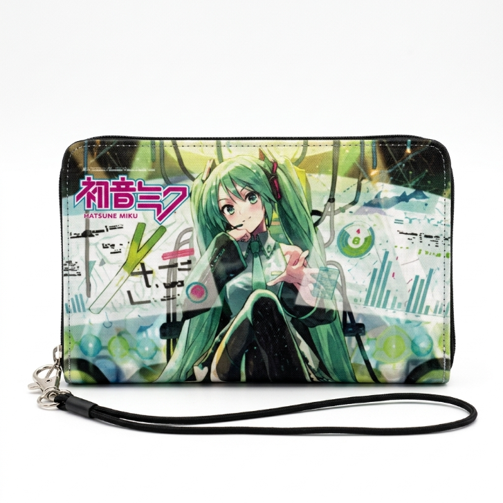 Hatsune Miku Multi Print Zip-Around Wallet