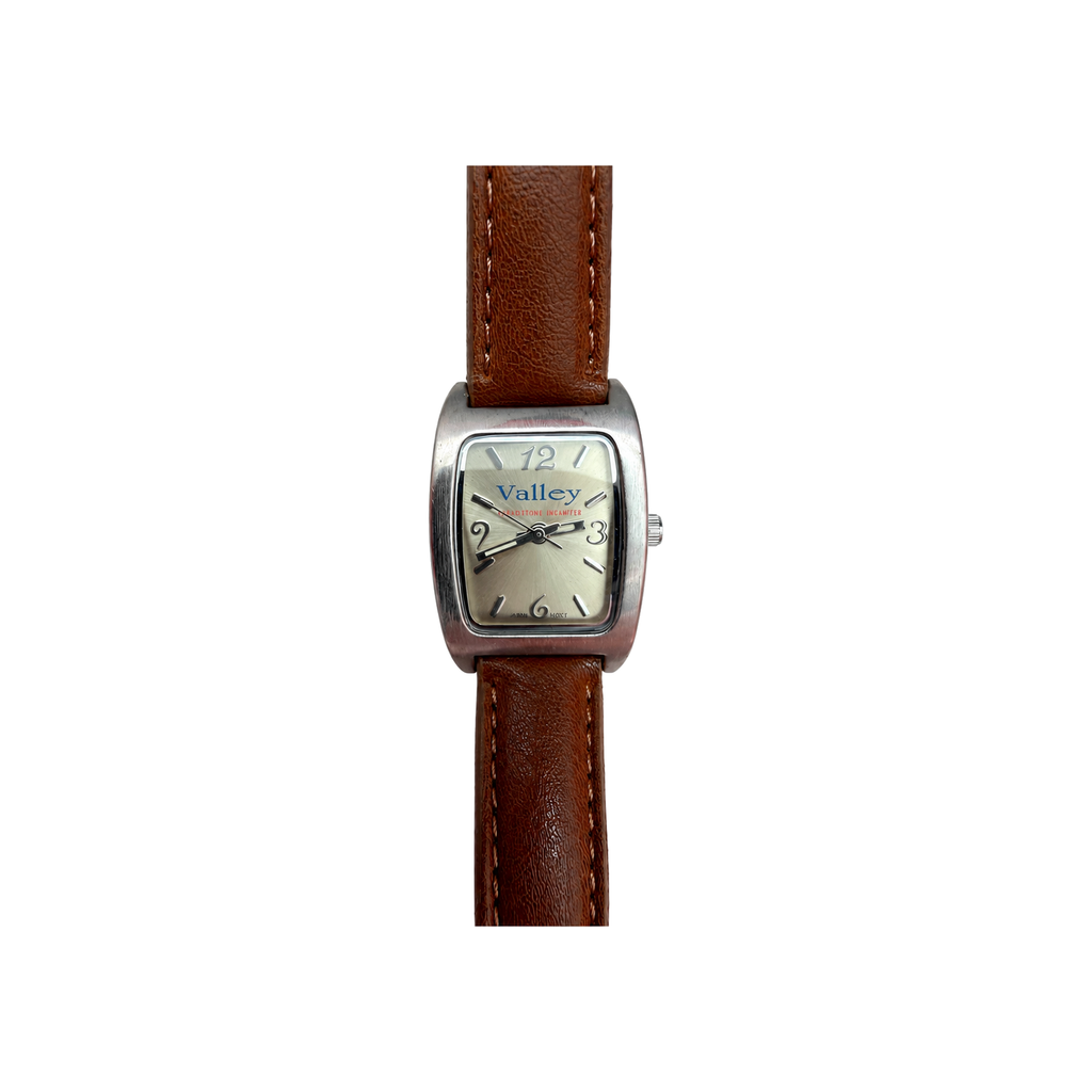 Vintage Valley Rectangular Silver Dial Quartz Watch - Requires a Battery