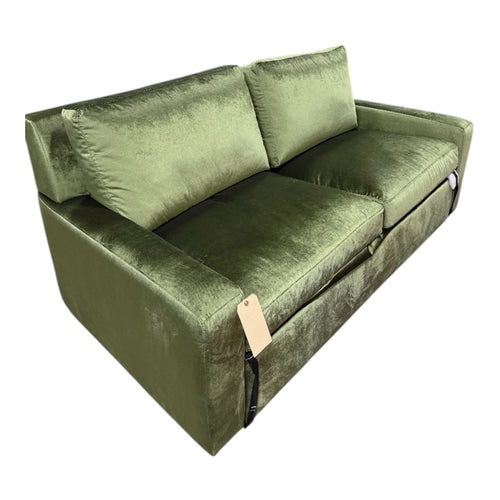 American Leather Green Velvet Queen Sleeper Sofa - Showroom Floor Sample New