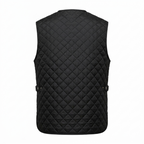 ZARA MAN Quilted Utility Vest Black