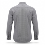 Five Four Micro Grid Check Long Sleeve Shirt - Black / White / Size Large