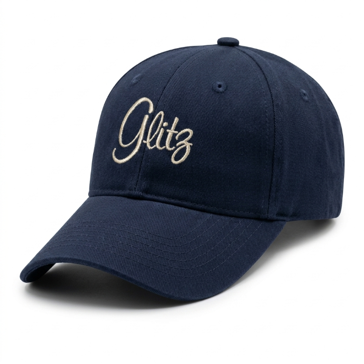 Glitz Beverly Hills Script Logo Cap – Navy