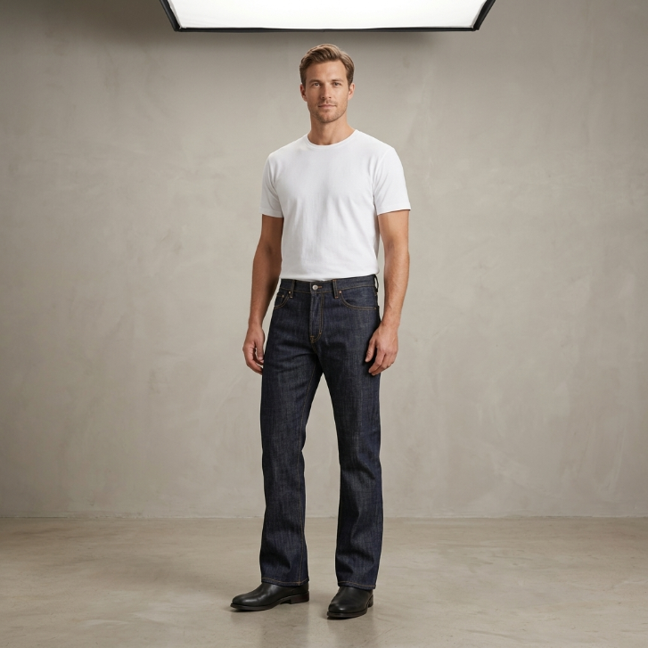 Five Four Dark Raw Indigo Straight Leg Jeans Size