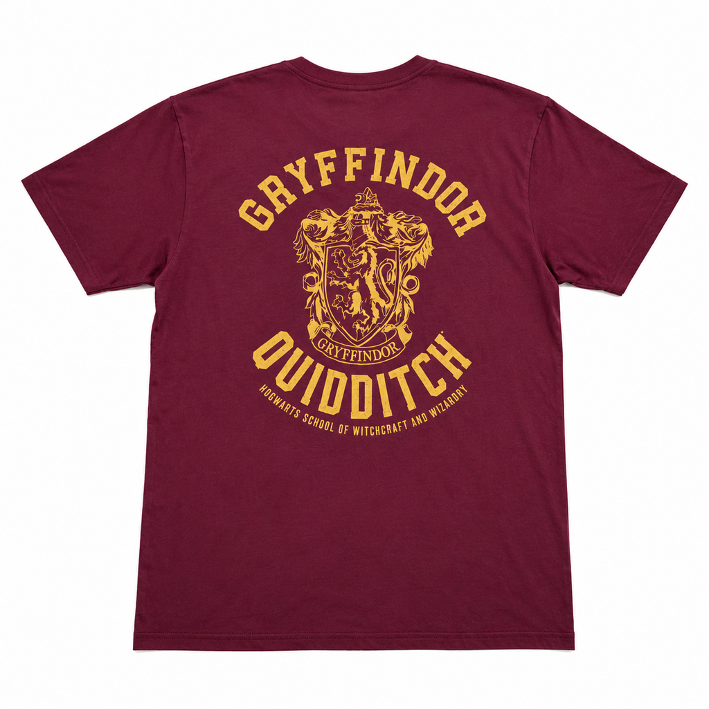 Harry Potter Gryffindor Quidditch Graphic T-Shirt - Burgundy/Gold