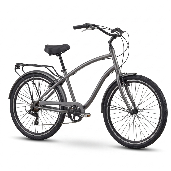sixthreezero Around the Block Men's Cruiser Bike - Pewter Grey