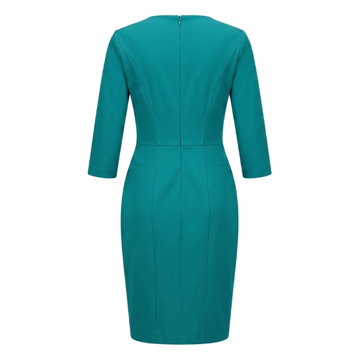 BOSS Hugo Boss Green V-Neck Sheath Dress