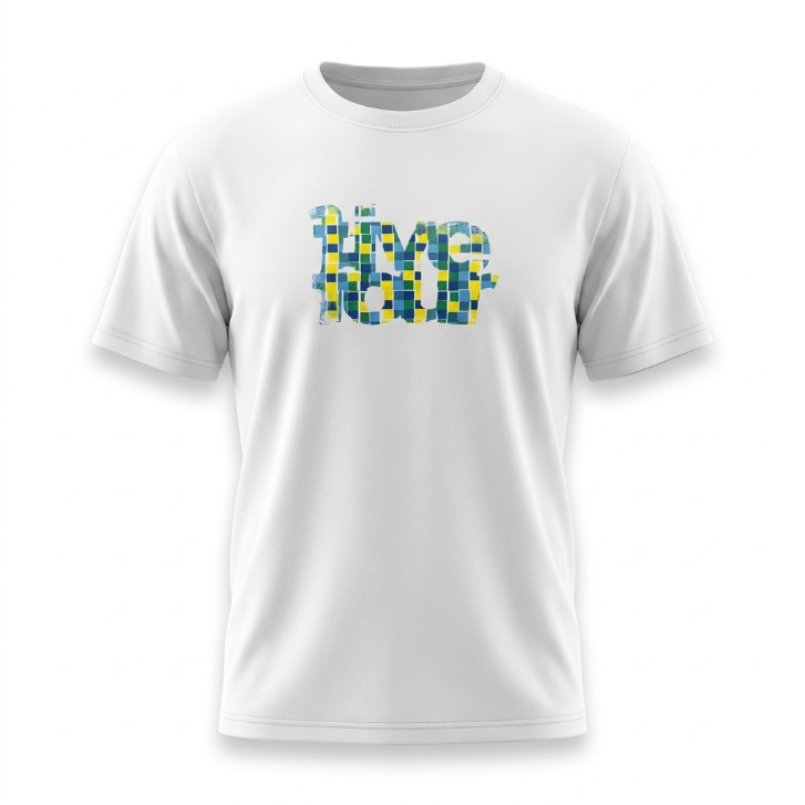 Five Four Mosaic Block Logo Graphic T-Shirt White