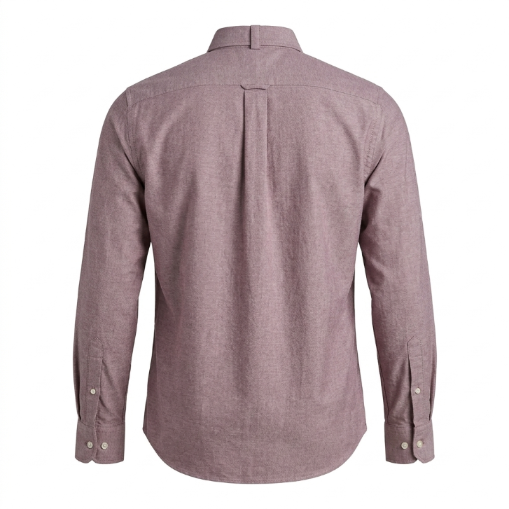 Five Four Dusty Mauve Oxford Long Sleeve Shirt - Mauve / Pink / Size Large