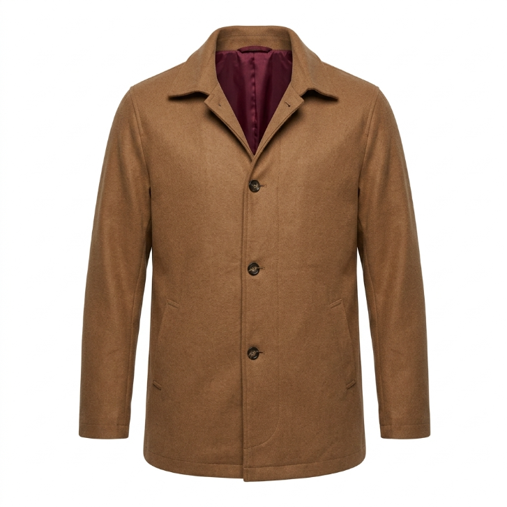 Five Four Tan Button-Up Coat