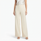 Lafayette 148 New York Cream Silk Blend Wide Leg Pants Size 4
