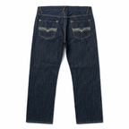 Five Four Dark Wash Contrast Stitch Straight Leg Jeans