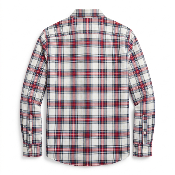 Five Four Red Navy & White Plaid Long Sleeve Shirt - Red / Navy / White / Size Medium