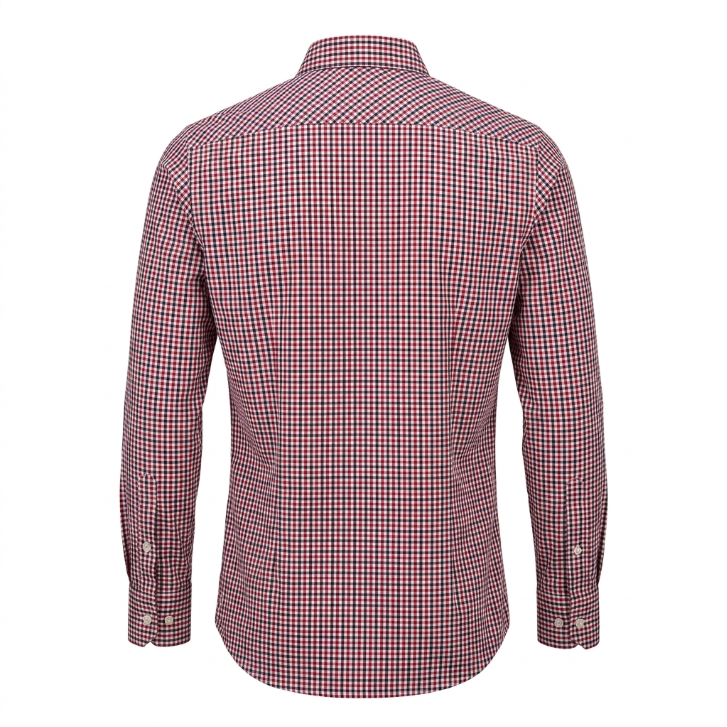 Five Four Red & Navy Gingham Check Long Sleeve Shirt - Red / Navy / White / Size Large