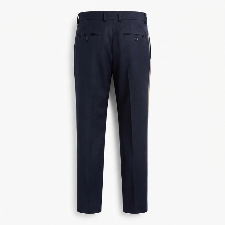 Vince Navy Blue Side Stripe Trousers Size 4
