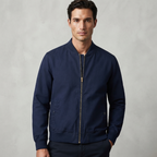 Five Four Navy Blue Zip-Up Bomber Jacket
