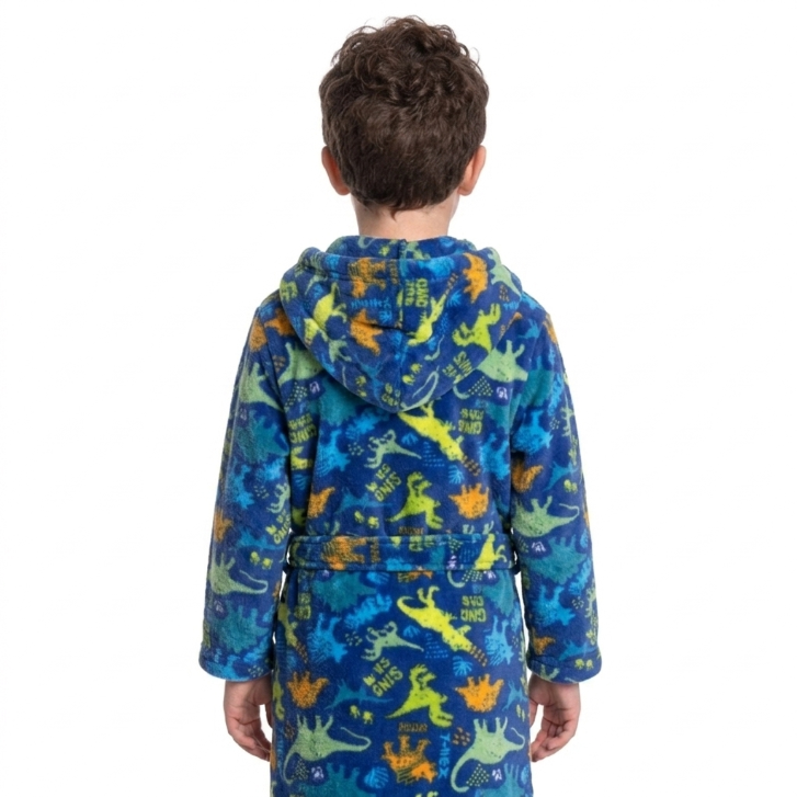 Mad Dog Fleece Kids Robes - Dinosaurs (Boys)